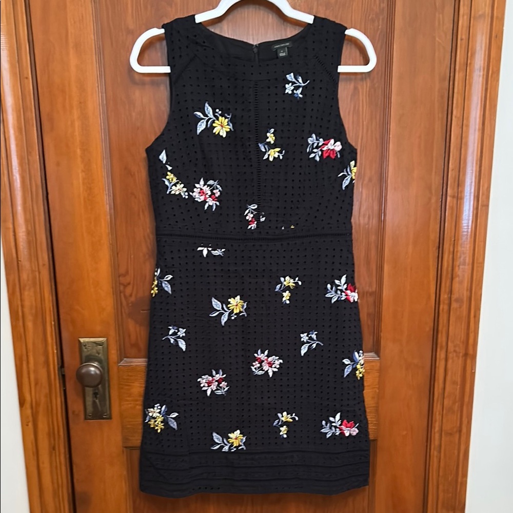 Ann Taylor Black Sleeveless Sheath Dress Mini